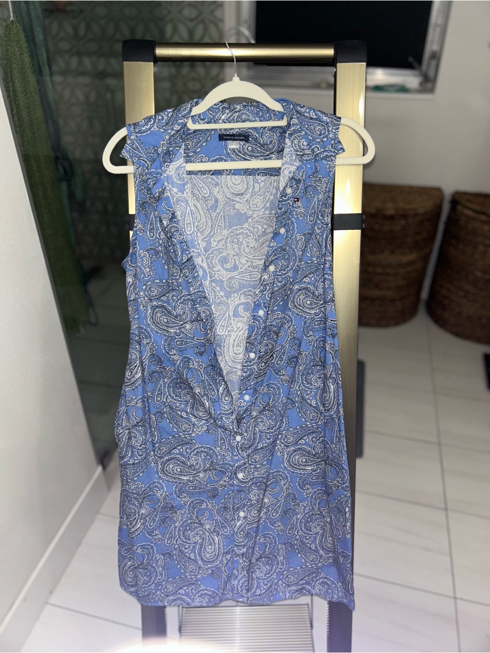 Tommy Hilfiger Blue Paisley Button-Up Shirt